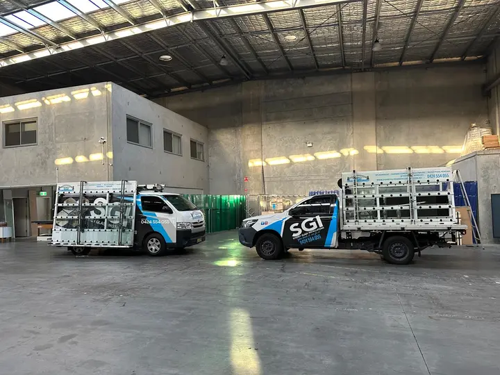 Sydney Glass Installations glazier vehicles ready for service